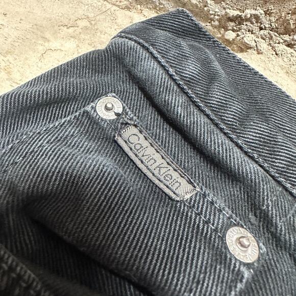 Calvin Klein Men Denim Jeans Black Sz 32W x 30L Straight Leg Relaxed Fit VTG - Picture 3 of 6